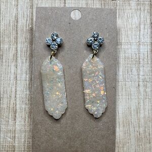 Sparkling Opal Drop Earrings